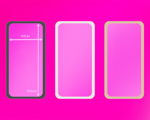 Mesh, pink colored phone backgrounds kit.