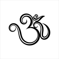 Aum (Om) The Holy Motif Calligraphic Style
