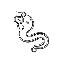 Ganesha The Lord Of Wisdom Calligraphic Style