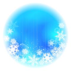 雪の結晶 フレーム 水色