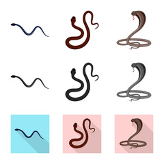 Isolated object of mammal and danger symbol. Collection of mammal and medicine stock symbol for web.