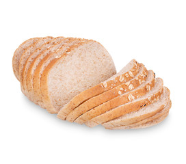 sliced bread isolated on white background