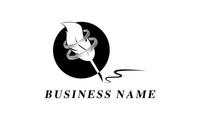 Obraz premium Feather vector logo