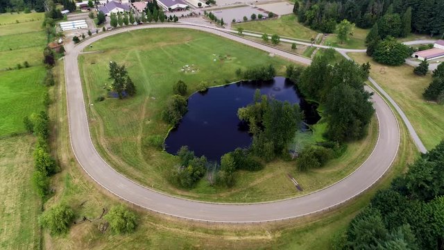 Aerial Horse track farm