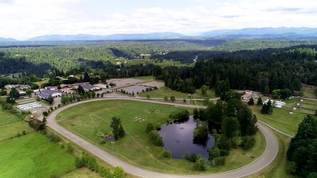 Aerial Horse track farm