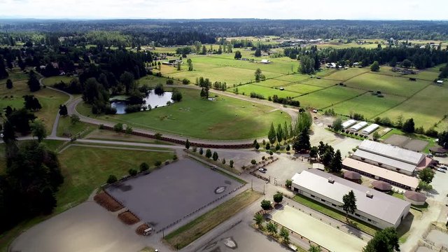 Aerial Horse track farm