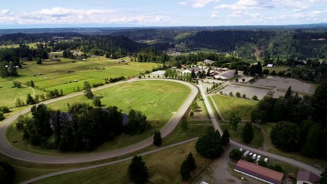 Aerial Horse track farm