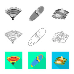 Isolated object of and travel sign. Collection of and traditional stock symbol for web.