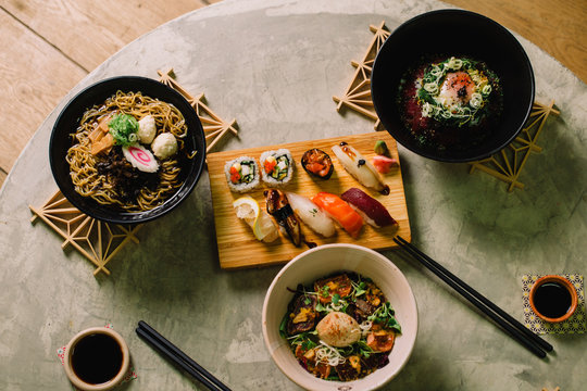 studio japanese food sushi ramen salad