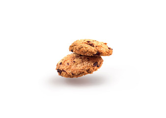 oatmeal cookies on a white background