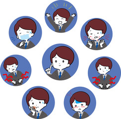 体調不良の社長アイコン