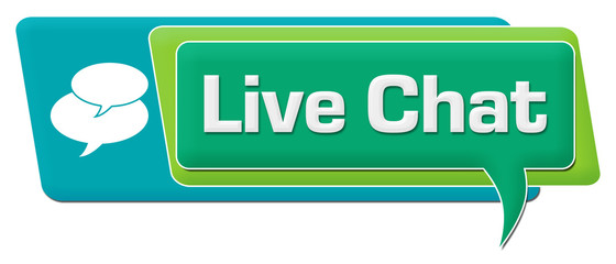 Live Chat Turquoise Green Comment Symbol Horizontal 