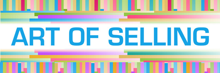 Art Of Selling Colorful Lines Background Text 