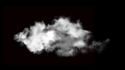 cloud with a blanket of smoke on black