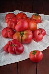 tomatoes on a black background