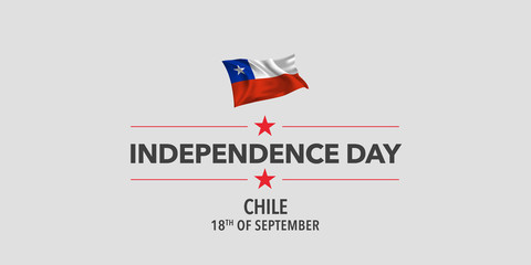 Chile Independence day greeting card, banner, vector illustration