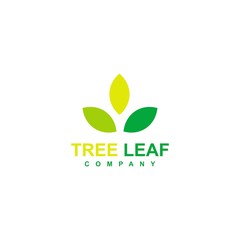 tree leaf logo template design vector