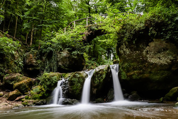 Schiessentümpel waterfalls in Mullerthal, Luxembourg