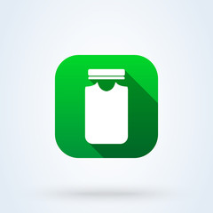 Jar Simple vector modern icon design illustration.