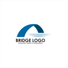 Bridge icon logo design vector template