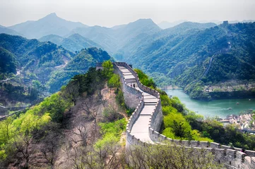 Foto auf Acrylglas Chinesische Mauer Chinesische Mauer am See Haoming See Peking