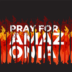 Pray For Amazonia Forest Fires Burning
