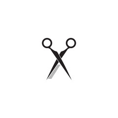 Scissor logo design vector template