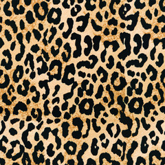 Leopard skin texture seamless pattern