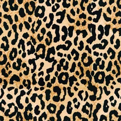 Stickers pour porte Peau animal Modèle sans couture de texture de peau de léopard