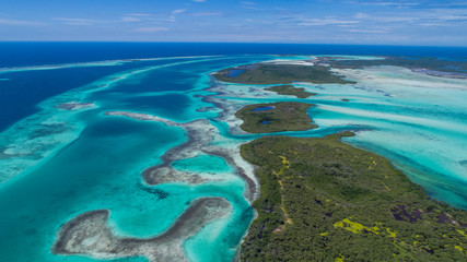 Aerial View Island Landscape Los Roques