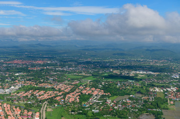 Aerial view of Chiang Mai city, Thailand