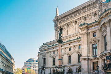 Obraz premium PARIS, FRANCE - APRIL 14: The Palais Garnier, which was built from 1861 to 1875 for the Paris Opera