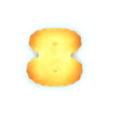 Cracker cookies number isolated on white background.