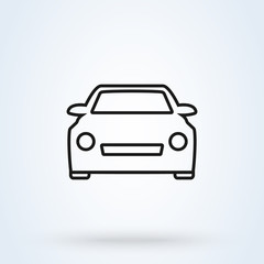Car Simple modern icon. outline design illustration.