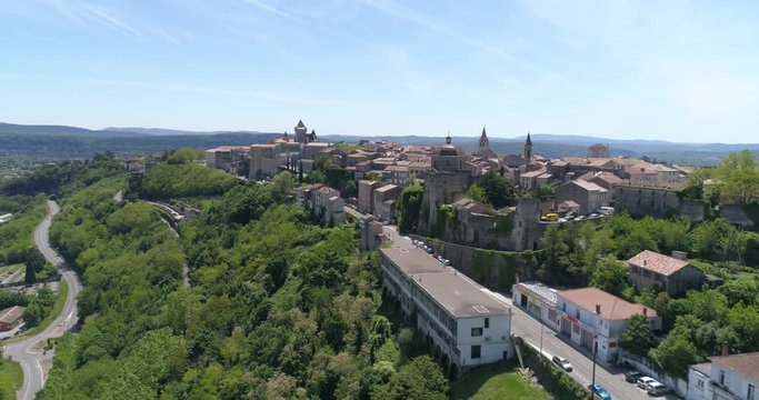 Aubenas aerial approach, Ard&egrave;che, France