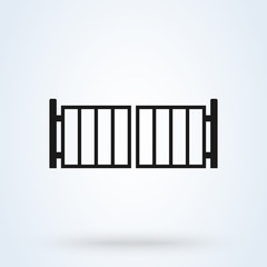 Gate Simple modern icon design illustration.