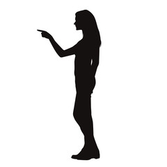 Woman Pointing Silhouette