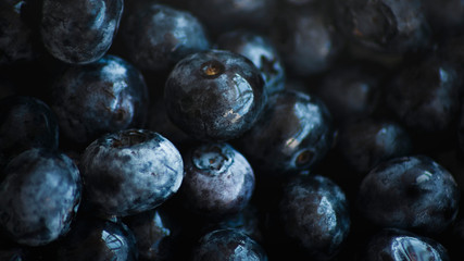 Primer plano de jugosos arandanos