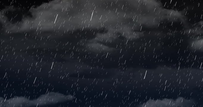 Dark Stormy Sky with rain and clouds 4k