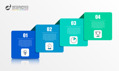 Infographic design template. Creative concept with 4 steps