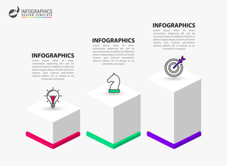 Infographic design template. Creative concept with 3 steps
