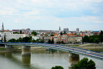 Fototapeta na wymiar view of moscow kremlin and river in Novi Sad