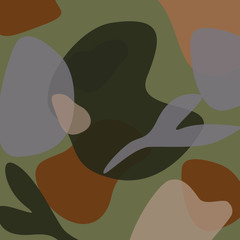 Abstract design with nature-inspired and abstract shapes. Creative pattern with hand drawn shapes 