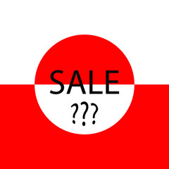 Greenland Flag  with sign "SALE???"