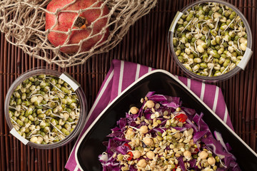 mung bean table top view