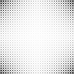 Monochrome abstract repeating halftone circle pattern background - vector template design from dots