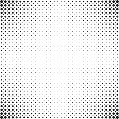 Monochrome abstract repeating halftone circle pattern background - vector template design from dots