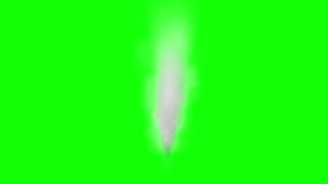 Smoke rising against green background. Perfect for composite over your animations or film production. 4k