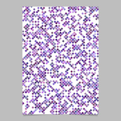 Purple geometrical diagonal rounded square mosaic pattern flyer background template