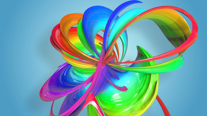 Obraz na płótnie Canvas creative abstract swirl rainbow color background. abstract stripes swirling in a circle.